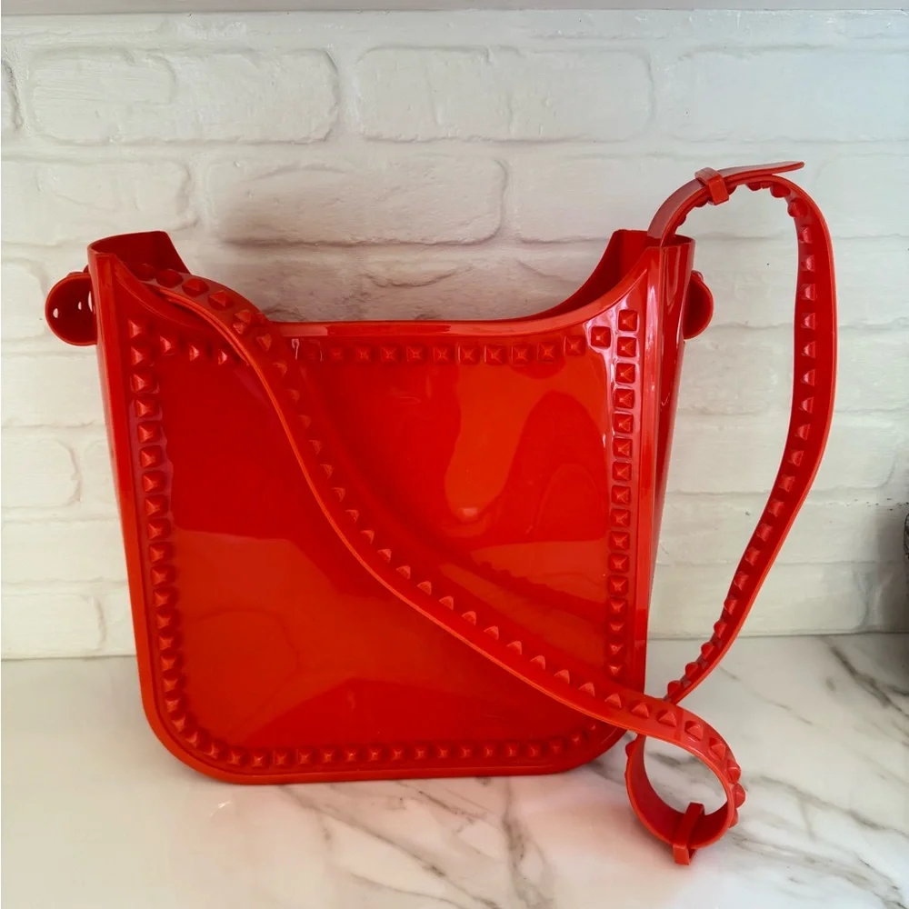 Red Studded Shoulder Bag - Women Bags Shoulder Bag